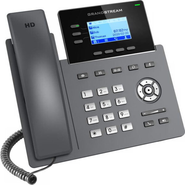 GRP2603_right-1 Grandstream GRP2603P SIP telefon, 2,48" LCD podsv. displej, 6 SIP účty, 2x1Gbit port, PoE