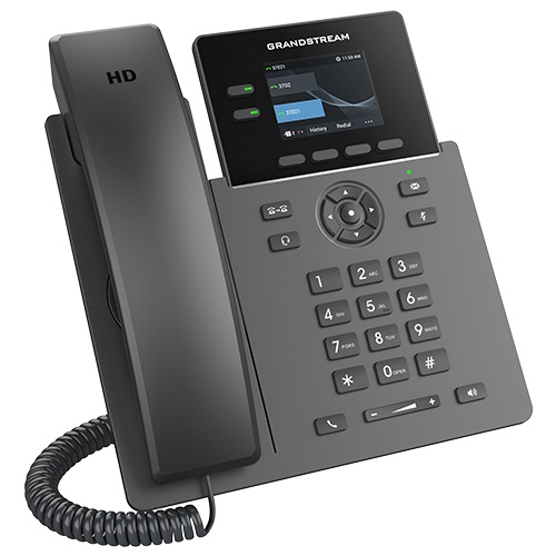Grandstream GRP2610P SIP telefon, 2 linky, 8 VPK, barevný LCD, 2 SIP účty, PoE