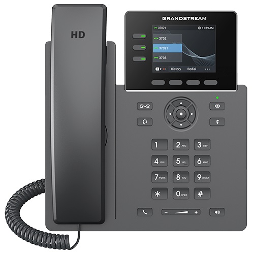 GRP2611_3 Grandstream GRP2611G SIP telefon, 3 účty, PoE, 12BLF klíčů, gigabit port