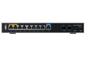 GWN7003_1_s Grandstream GWN7003 VPN router 2 SFP, 9 Gb porty / 1 PoE in, 2 PoE out