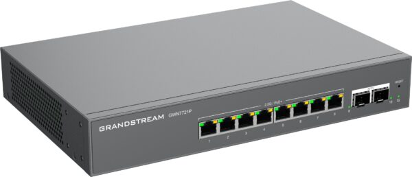 Grandstream GWN7721P L2 Lite managed switch, 8x 2.5GbE RJ45, 2x 10G SFP+, PoE/PoE+