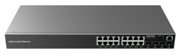 Grandstream GWN7802P L2+ Managed Network Switch 16x 1Gb RJ45, 4x SFP, PoE, DHCP, QoS, VLAN