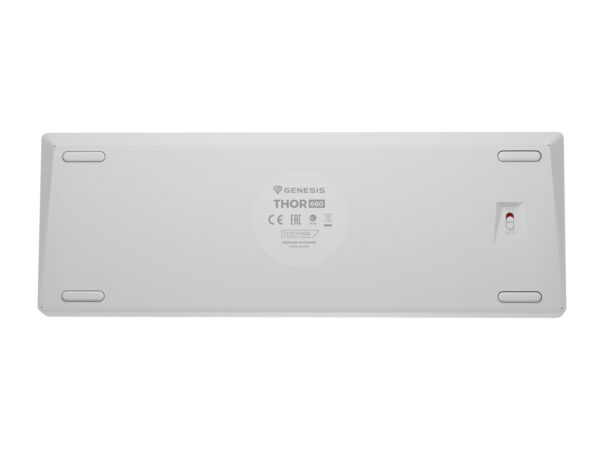 Genesis herní klávesnice THOR 660 G2/Gateron Red/USB+BT/US layout/Bílá