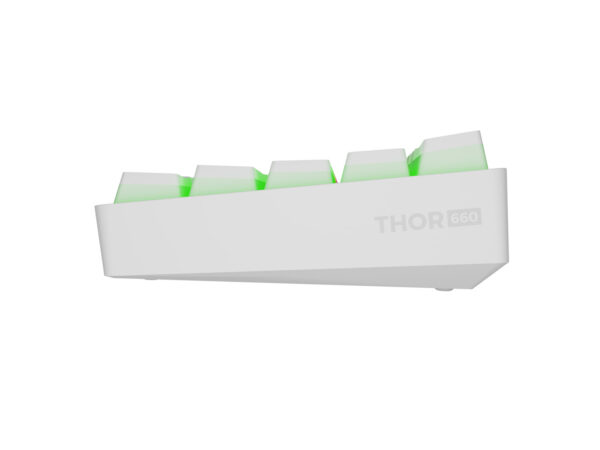 Genesis herní klávesnice THOR 660 G2/Gateron Red/USB+BT/US layout/Bílá