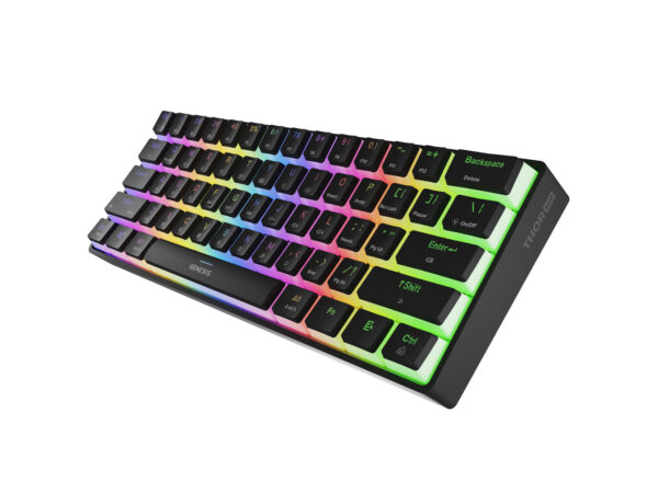 Genesis herní klávesnice THOR 660 G2/Gateron Red/USB+BT/US layout/Černá
