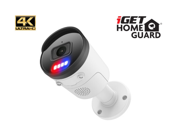 iGET HGNHK938CAM - UltraHD 4K PoE IP kamera, SMART detekce, IP66, zvuk, noční přísvit 40m, ONVIF 2.6