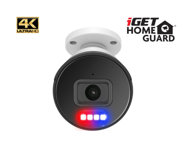 iGET HGNHK938CAM - UltraHD 4K PoE IP kamera, SMART detekce, IP66, zvuk, noční přísvit 40m, ONVIF 2.6