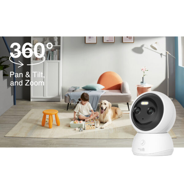 HGWIP-222-8 iGET HGWIP222 - WiFi Dual Lens 2K IP kamera s LED + IR nočním viděním, zvuk, otočná, CZ aplikace