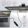 AXAGON HMC-6H4A, USB 3.2 Gen 1 hub, porty 4x USB-A, HDMI 4k/30Hz, PD 100W, kabel USB-C 20cm