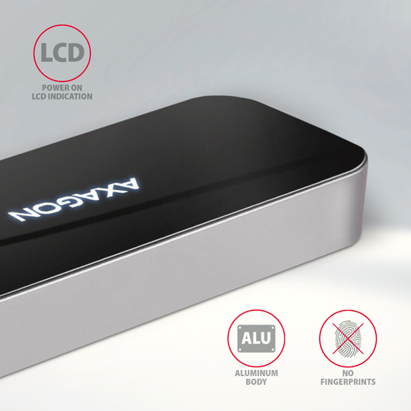 AXAGON HMC-6H4A, USB 3.2 Gen 1 hub, porty 4x USB-A, HDMI 4k/30Hz, PD 100W, kabel USB-C 20cm