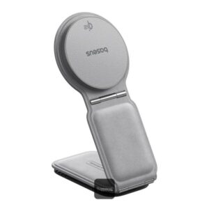 Baseus Magnetický držák do auta s bezdrátovým nabíjením PrimeTrip C02 šedý