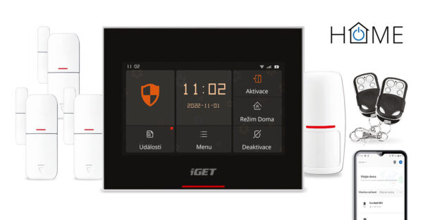 HOME_X5_main_phone_cz_new_advanced_01 iGET HOME X5 Advanced - Inteligentní Wi-Fi/GSM alarm,v aplikaci i ovládání IP kamer a zásuvek,CZ app