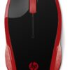 HP 200/Cestovní/Optická/1 000 DPI/Bezdrátová USB/Červená