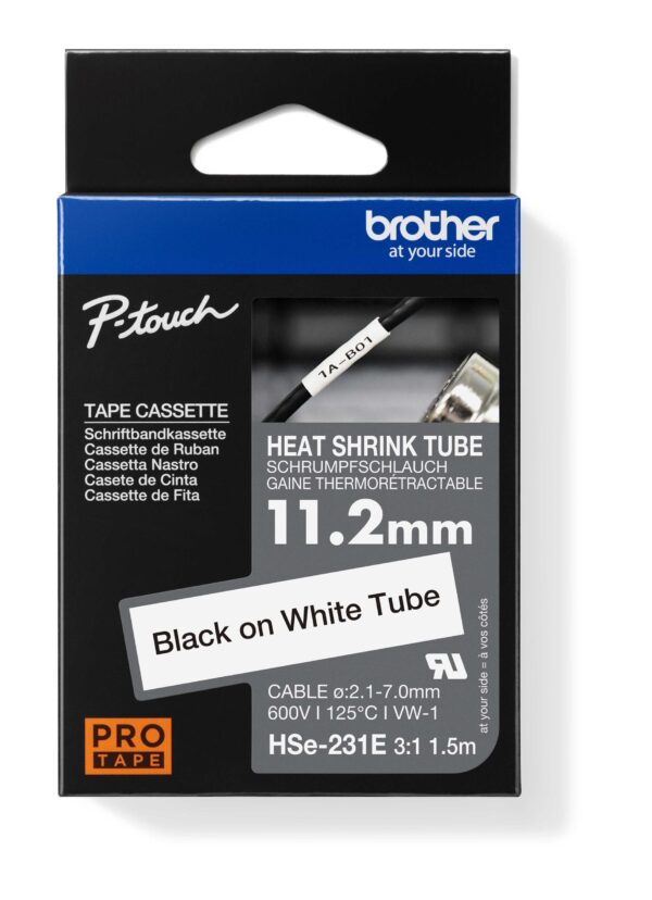 HSe-231E_Pack_s HSE-231E - černý tisk na bílé, šířka 11,2 mm