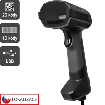 HT-857_s-1 Virtuos HT-857 - CCD 2D průmyslová čtečka, USB, tmavě šedá