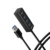 HUE-M1AL-00_hlavni-600_s AXAGON HUE-M1AL, 4x USB 3.2 Gen 1 MINI hub, kovový, kabel USB-A 1.2m
