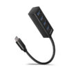 HUE-M1C-00_hlavni-600b_s AXAGON HUE-M1C, 4x USB 3.2 Gen 1 MINI hub, kovový, kabel USB-C 20cm