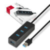 HUE-S2BL_at-600_s AXAGON HUE-S2BL, 4x USB 3.0 CHARGING hub, micro USB nap. konektor, kabel USB-A 1.2m