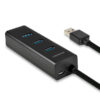 HUE-S2BL_back-600 AXAGON HUE-S2BL, 4x USB 3.0 CHARGING hub, micro USB nap. konektor, kabel USB-A 1.2m