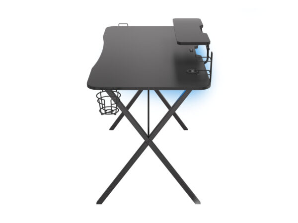 Genesis Holm 300 RGB - herní stůl s RGB podsvícením, 3xUSB 3.0, bezdrátová nabíječka mobilů