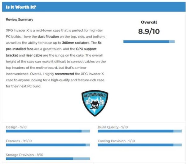 ADATA XPG INVADER X/Midi Tower/Transpar./Černá