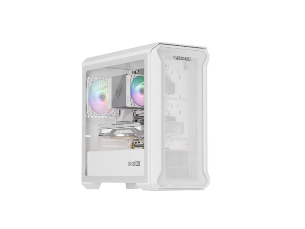 Počítačová skříň Genesis IRID 503 ARGB LITE/Mini Tower/Transpar./Bílá