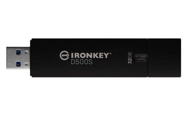 Kingston Ironkey D500S/32GB/USB 3.2/USB-A/Černá
