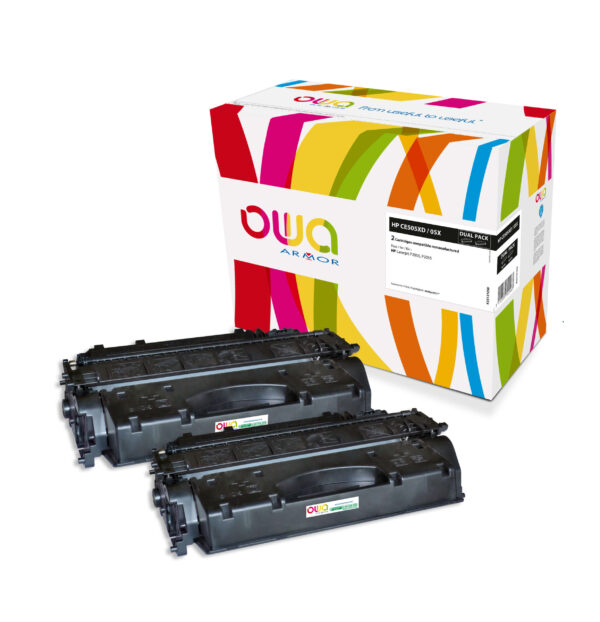 K35121OW_s OWA Armor sada kompatibilní s HP CE505XD, 2x6500st, černá/black
