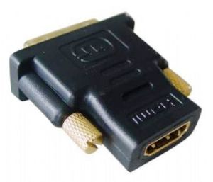 KAB051R002_snimek GEMBIRD redukce HDMI-DVI-D F/M,zlacené kontakty, černá