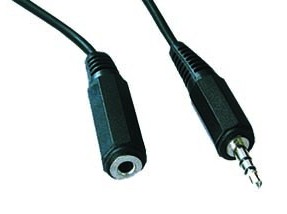 KAB056722_snimek Kabel prodloužovací jack 3,5mm M/F, 1,5-2 m audio