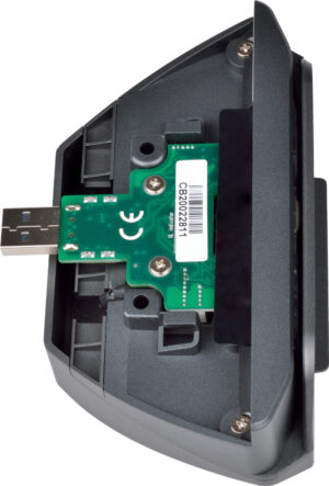 Čtečka magnetických karet 1/2/3 stopry + RFID, 125 kHz, USB, šedá