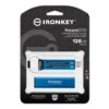 Kingston IronKey Keypad 200/128GB/USB 3.2/USB-A/Modrá