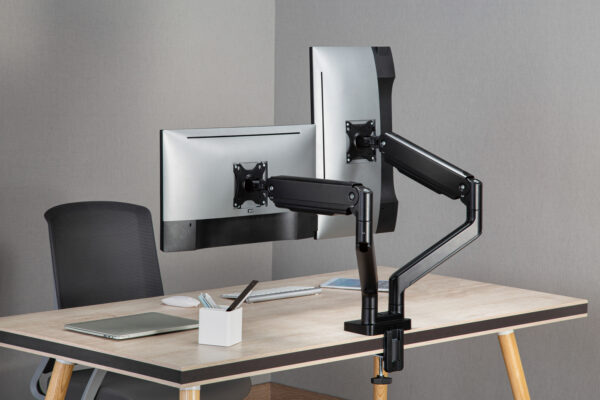 Držák monitoru Brateck LDT60-C024 dvě  ramena vedle sebe mechanická pružina Heavy Duty