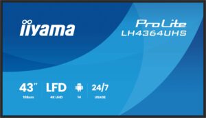 43" iiyama LH4364UHS-B1AG:VA,4K UHD,Android,24/7