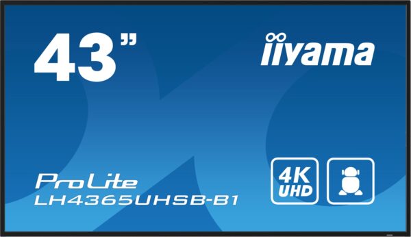 LH4365UHSB-B1-10-_s-1 43" iiyama LH4365UHSB-B1:IPS,4K UHD,Android, 24/7