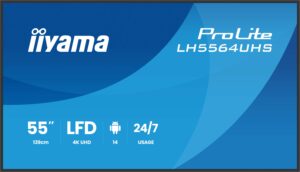 55" iiyama LH5564UHS-B1AG:VA,4K UHD, Android,24/7