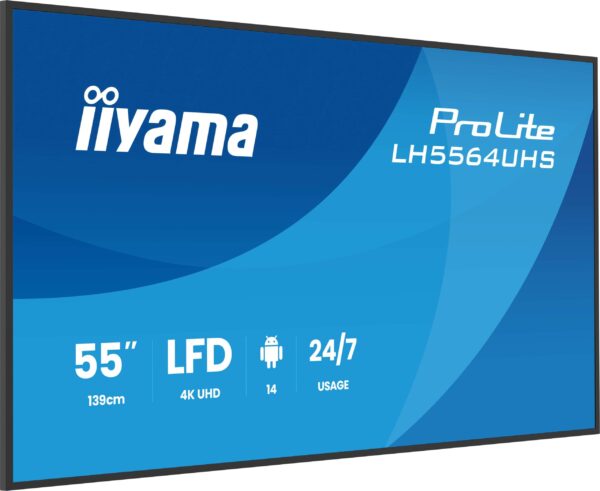 55" iiyama LH5564UHS-B1AG:VA,4K UHD, Android,24/7