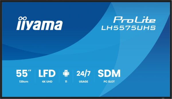 LH5575UHS-B2AG-1-1 55" iiyama LH5575UHS-B2AG:IPS,4K UHD,Android,24/7
