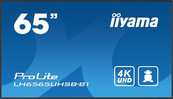 LH6565UHSB-B1-10-min_s-1 65" iiyama LH6565UHSB-B1:IPS,4K UHD,Android,24/7