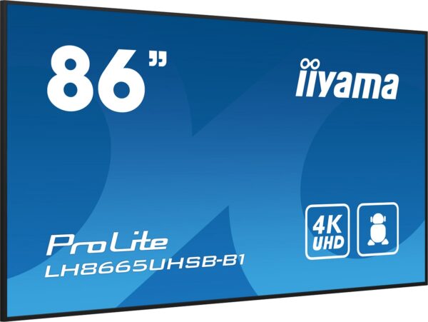 86" iiyama LH8665UHSB-B1:IPS,4K UHD,Android,24/7