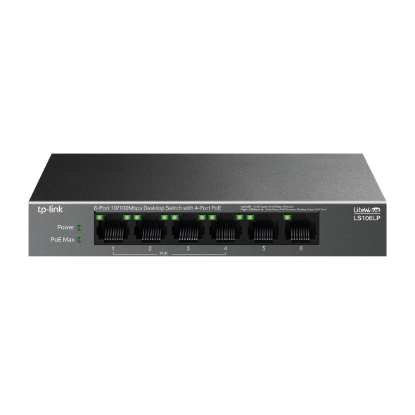 LS106LP_main_s TP-Link LS106LP 6x10/100 (4xPOE) Desktop switch