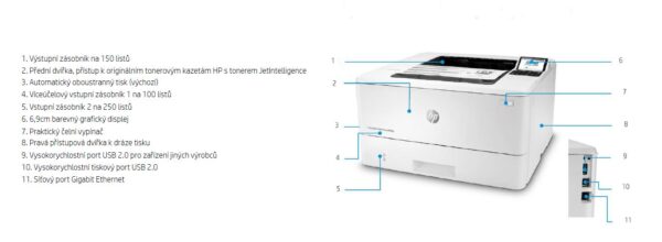 HP LaserJet Enterprise/M406dn/Tisk/Laser/A4/LAN/USB