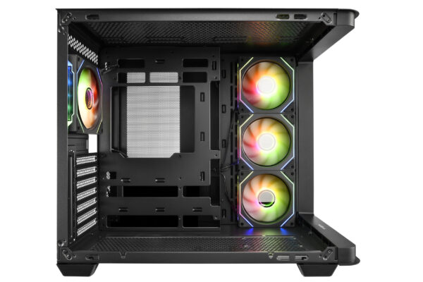 FSP M580-BP/Midi Tower/Transpar./Černá