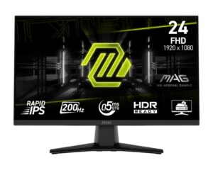 MSI MAG/242F/23,8"/IPS/FHD/200Hz/0,5ms/Černá/3R