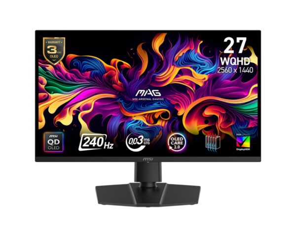 MAG271QPQD-OLEDX24_s-1 MSI MAG/271QP QD-OLED X24/26,5"/QD-OLED/QHD/240Hz/0,03ms/Černá/3R