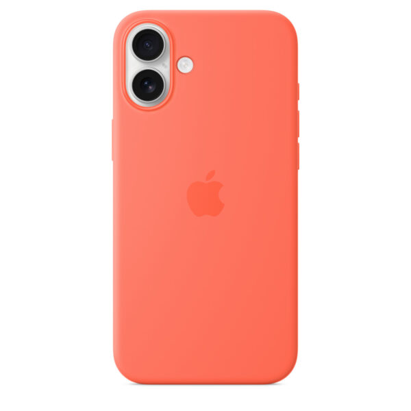 MDGT4_s-1 iPhone 16 Plus Silicone Case with MS - Tangerine
