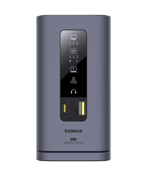 MEMUSBCHUB11V1BASGR-1 Baseus Dokovací stanice Spacemate 11v1 (USB-C PD, USB-C, 2x USB-A, 3x HDMI) šedá