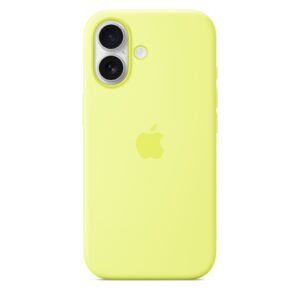 MGEV4ZM_s-1 iPhone 17 Silicone Case with MagSafe - Neon Yellow