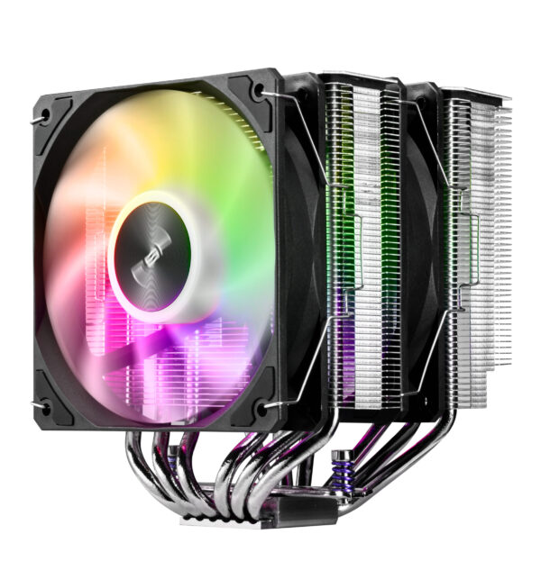 MP7_ARGB_45low FSP Chladič CPU MP7 Dual, 120mm A.RGB FDB Fan