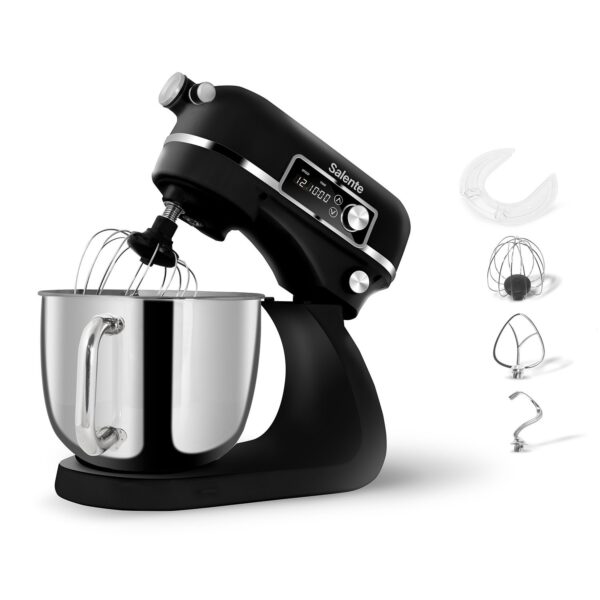 MRSDigiChef2_s-1 Salente DigiChef2, kuchyňský robot, mísa 6 litrů, celokovový, digitální displej, černý